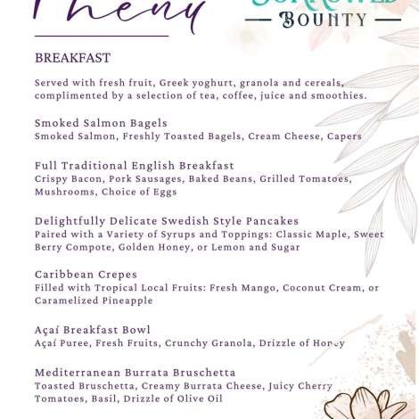 Food onboard BORROWED BOUNTY # 1