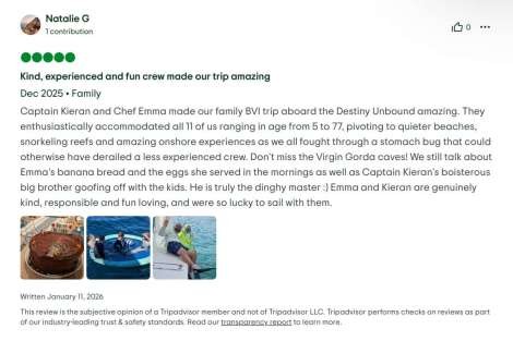 Review img # 8 of the yacht Destiny Unbound