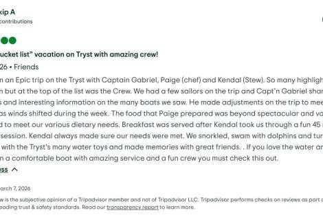 Review img # 9 of the yacht Tryst