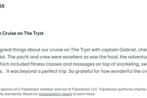 Review img # 10 of the yacht Tryst